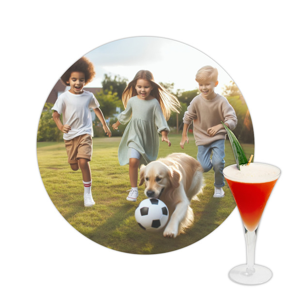 Custom Photo Printed Drink Topper - 2.5"