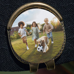 Photo Golf Ball Marker - Hat Clip - Gold