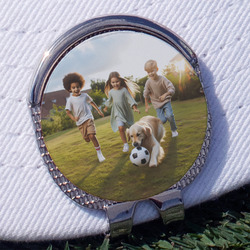 Photo Golf Ball Marker - Hat Clip - Silver