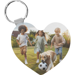 Photo Heart Plastic Keychain