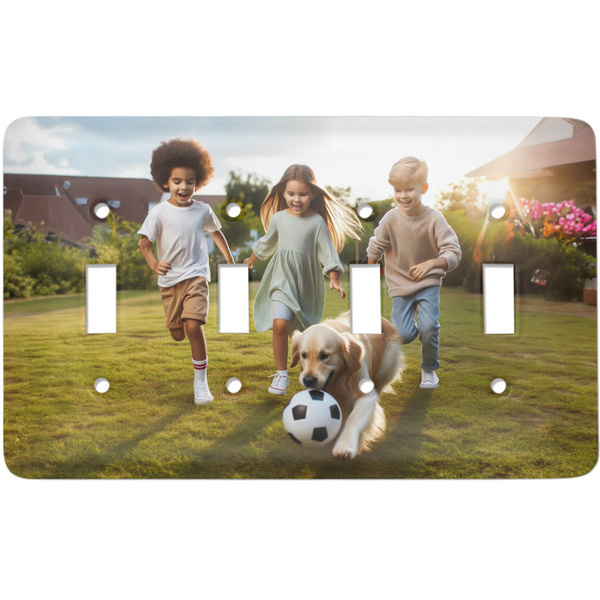 Custom Photo Light Switch Cover - 4 Toggle Plate