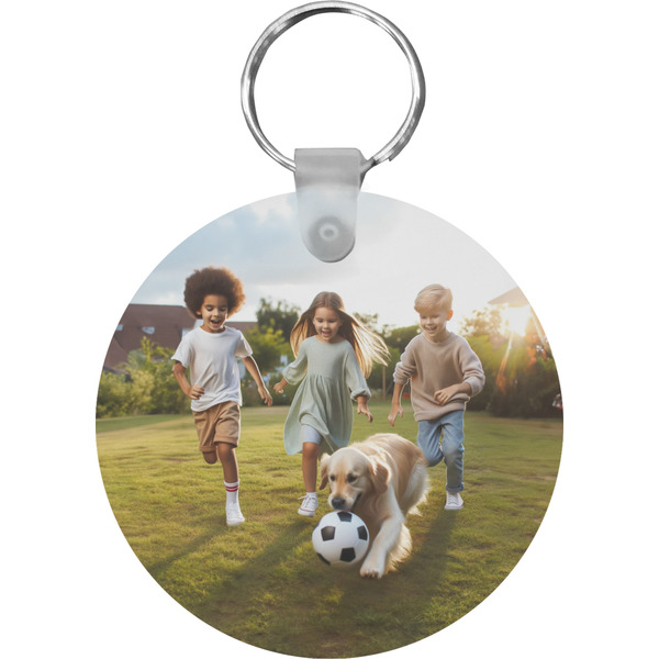 Custom Photo Round Plastic Keychain