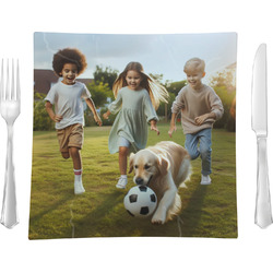 Photo Glass Square Lunch / Dinner Plate 9.5" - Single
