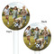 Photo White Plastic 5.5" Stir Stick - Double Sided - Round - Front & Back