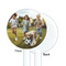 Photo White Plastic 5.5" Stir Stick - Single Sided - Round - Front & Back