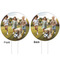 Photo White Plastic 6" Food Pick - Round - Double Sided - Front & Back