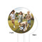 Photo White Plastic 6" Food Pick - Round - Single Sided - Front & Back