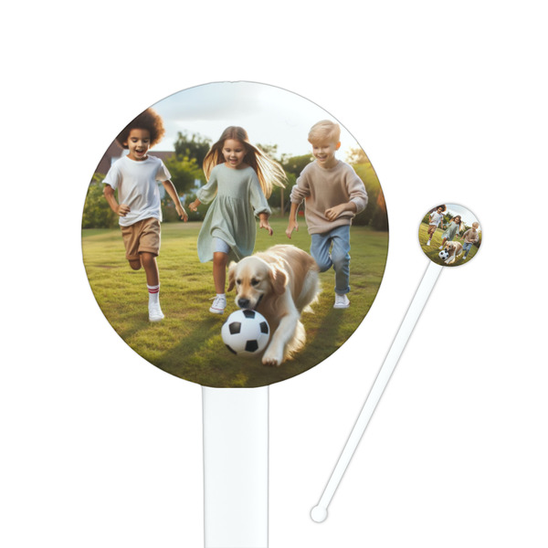 Custom Photo Round Plastic Stir Sticks