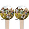 Photo Wooden 4" Food Pick - Round - Double Sided - Front & Back