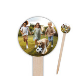 Photo 6" Round Wooden Food Picks - Double-Sided