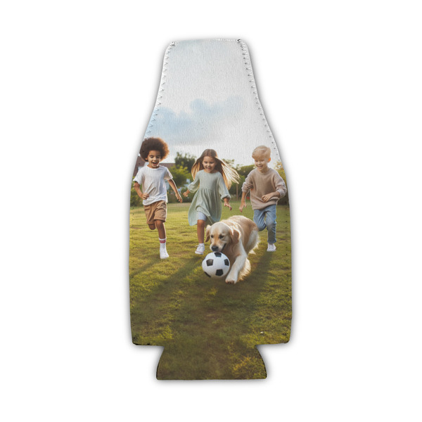 Custom Photo Zipper Bottle Cooler - Single