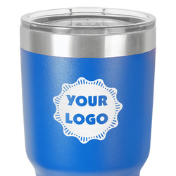 Logo 30 oz Stainless Steel Tumbler - Royal Blue - Double-Sided