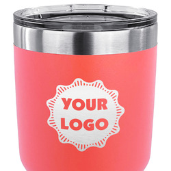 Logo 30 oz Stainless Steel Tumbler - Coral - Double-Sided