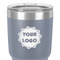 Logo 30 oz Stainless Steel Ringneck Tumbler - Grey - Close Up