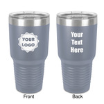 Logo 30 oz Stainless Steel Tumbler - Grey - Double-Sided