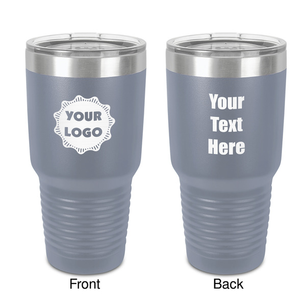 Custom Logo 30 oz Stainless Steel Tumbler - Grey - Double-Sided