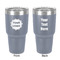 Logo 30 oz Stainless Steel Ringneck Tumbler - Grey - Double Sided - Front & Back