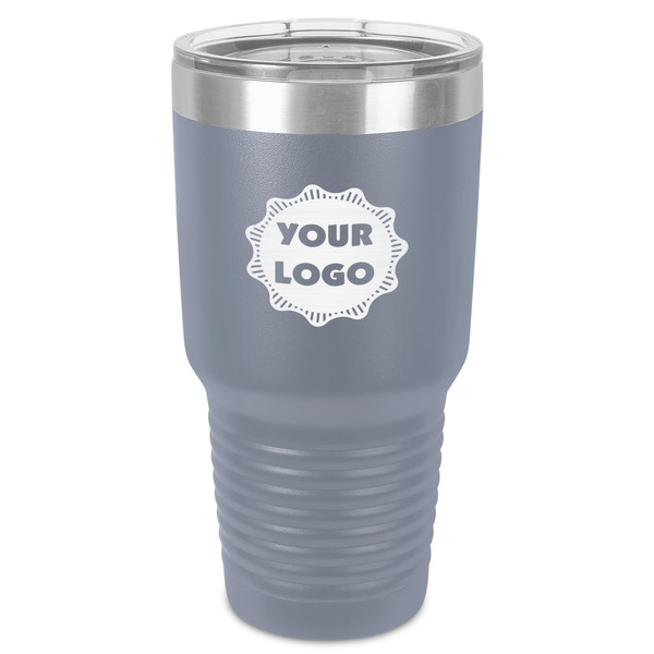 Custom Logo 30 oz Stainless Steel Tumbler - Grey - Single-Sided