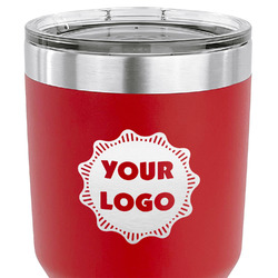 Logo 30 oz Stainless Steel Tumbler - Red - Single-Sided