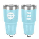 Logo 30 oz Stainless Steel Tumbler - Teal - Double-Sided