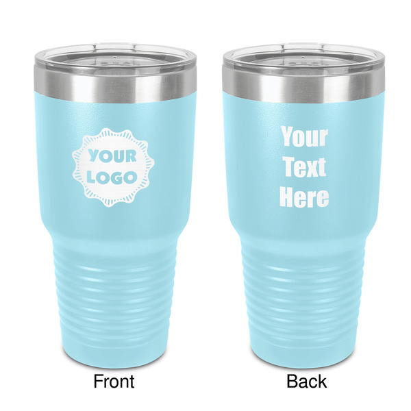 Custom Logo 30 oz Stainless Steel Tumbler - Teal - Double-Sided