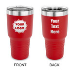 Logo 30 oz Stainless Steel Tumbler - Red - Double-Sided