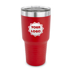 Logo 30 oz Stainless Steel Tumbler - Red - Single-Sided