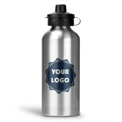 Logo Water Bottle - Aluminum - 20 oz - Silver