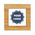 Logo Bamboo Trivet with Ceramic Tile Insert