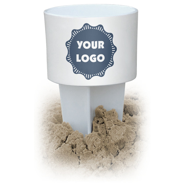 Custom Logo White Beach Spiker Drink Holder