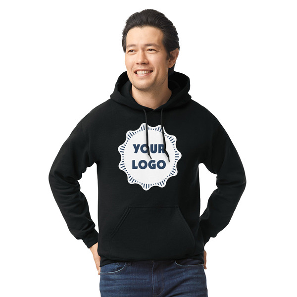 Custom Logo Hoodie - Black - Large