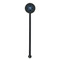 Logo Black Plastic 5.5" Stir Stick - Round - Single Stick