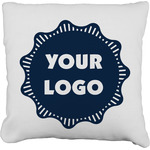 Logo Faux-Linen Throw Pillow 16"