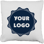 Logo Faux-Linen Throw Pillow 20"