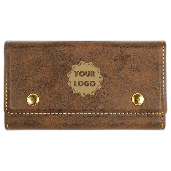 Custom Logo Cards & Dice Set - Rustic Brown