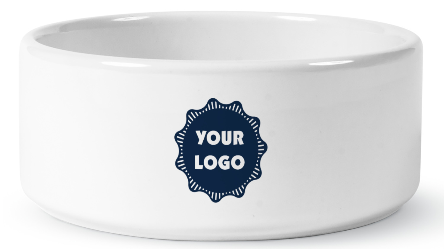 Custom Logo Ceramic Dog Bowl YouCustomizeIt