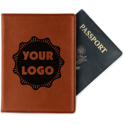 Logo Passport Holder - Faux Leather - Double-Sided