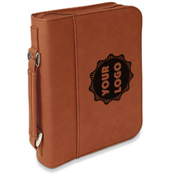 Logo Leatherette Bible Cover with Handle & Zipper - Small - Double-Sided