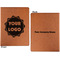 Logo Cognac Leatherette Portfolios with Notepad - Large - Double Sided - Apvl