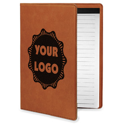 Logo Leatherette Portfolio with Notepad - Small - Single-Sided