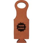 Logo Leatherette Wine Tote - Single-Sided