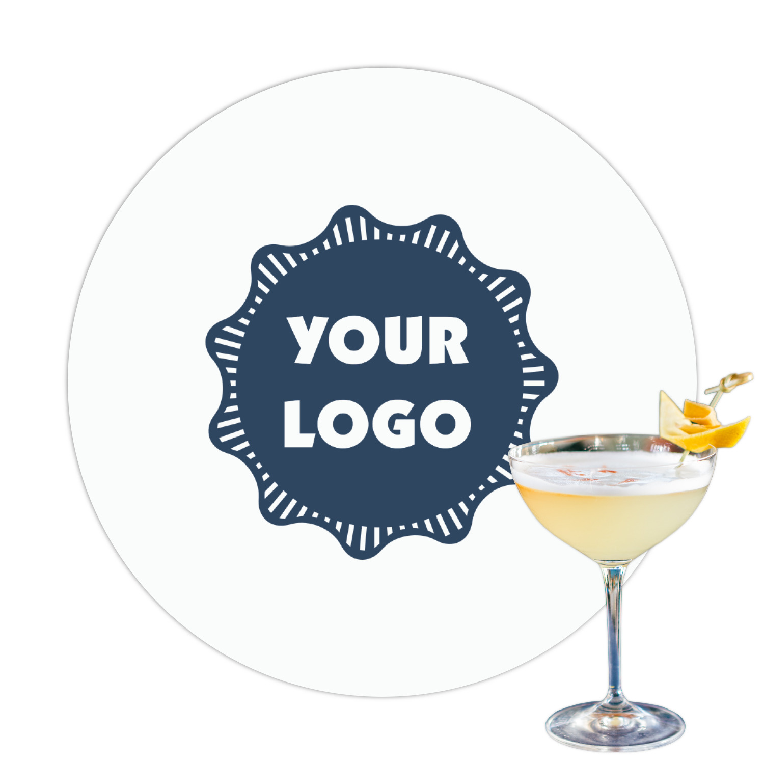 Edible drink/cocktail toppers - Add your own business logo AND QR code -  Incredible Toppers
