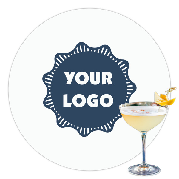 Custom Logo Printed Drink Topper - 3.5"