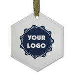 Logo Flat Glass Ornament - Hexagon