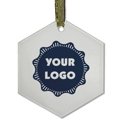 Logo Flat Glass Ornament - Hexagon