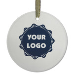 Logo Flat Glass Ornament - Round