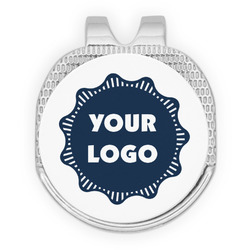 Logo Golf Ball Marker - Hat Clip - Silver