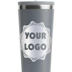 Logo RTIC Everyday Tumbler with Straw - 28oz - Grey - Single-Sided