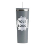 Logo RTIC Everyday Tumbler with Straw - 28oz - Grey - Double-Sided