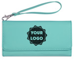 Logo Ladies Leatherette Wallet - Laser Engraved - Teal